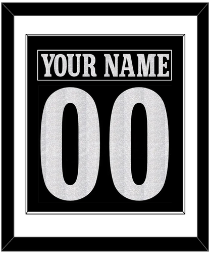 Los Angeles Nameplate & Number (Back) Combined - Alternate Black - Essential Tier 1
