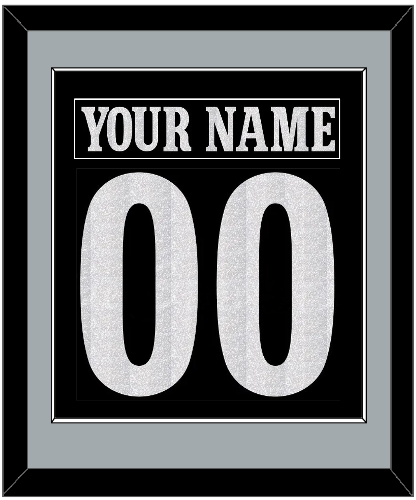 Los Angeles Nameplate & Number (Back) Combined - Alternate Black - Essential Tier 2