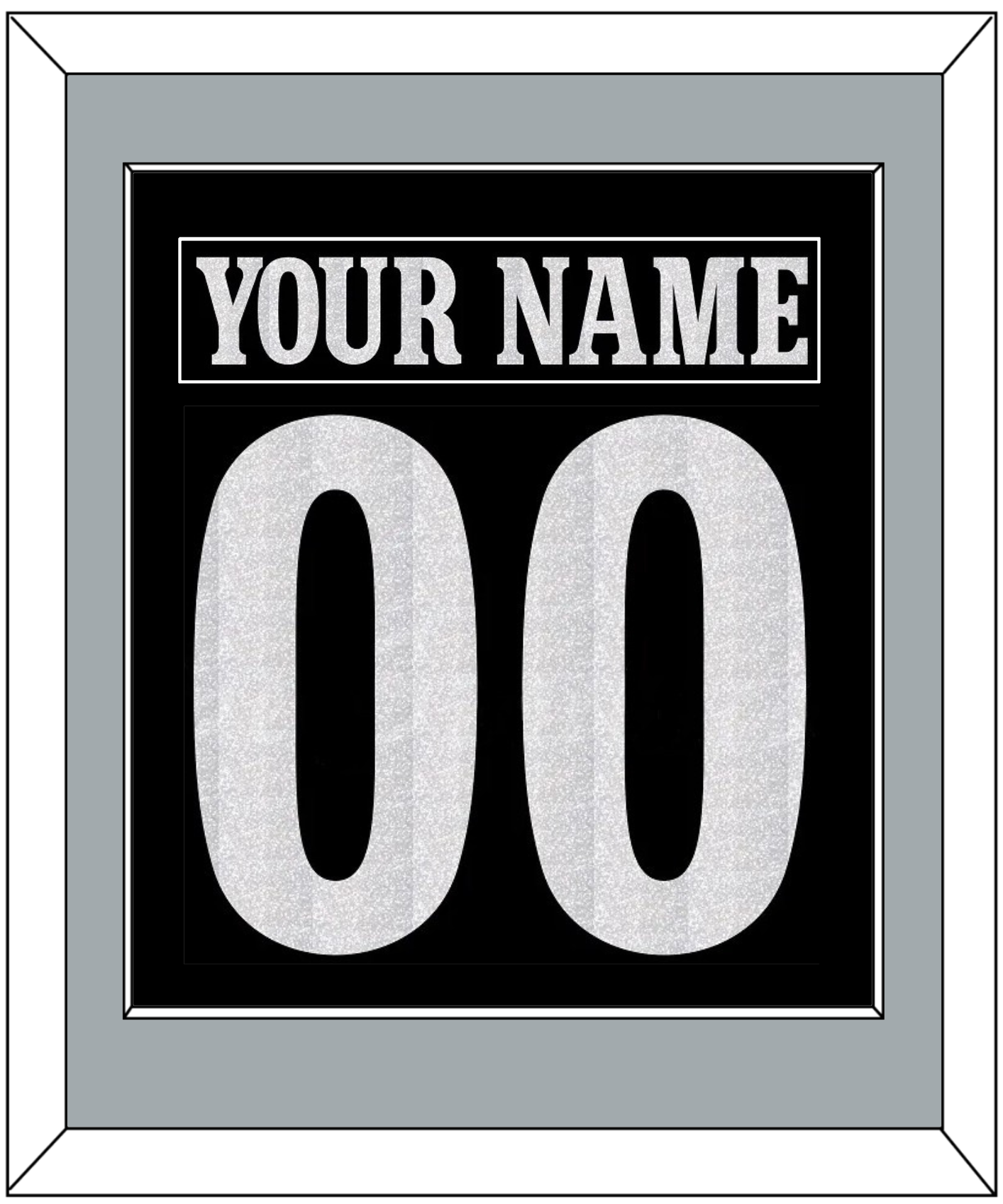 Los Angeles Nameplate & Number (Back) Combined - Alternate Black - Essential Tier 2
