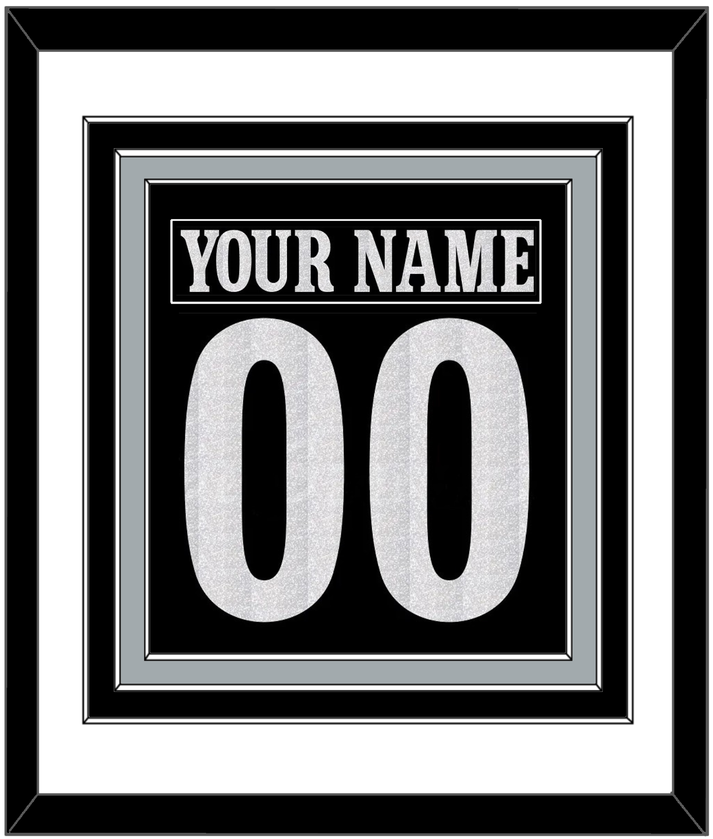 Los Angeles Nameplate & Number (Back) Combined - Alternate Black - Premier Tier 1