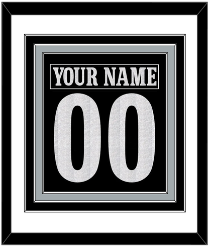 Los Angeles Nameplate & Number (Back) Combined - Alternate Black - Premier Tier 1