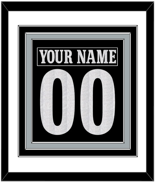 Los Angeles Nameplate & Number (Back) Combined - Alternate Black - Premier Tier 1