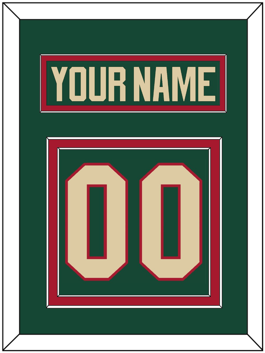 Minnesota Nameplate & Number (Back) - Home Green - Signature Tier 2