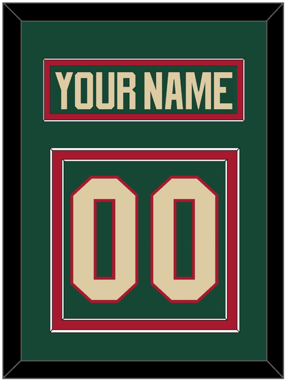 Minnesota Nameplate & Number (Back) - Home Green - Signature Tier 2
