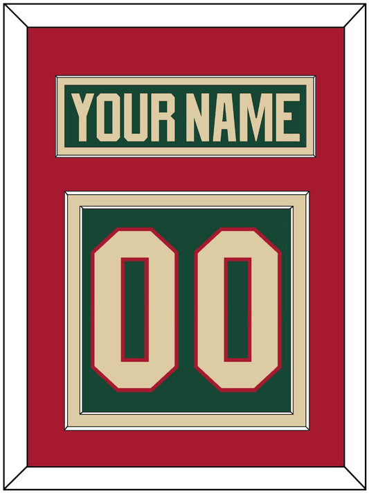 Minnesota Nameplate & Number (Back) - Home Green - Signature Tier 3