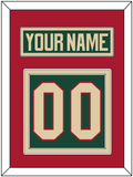 Minnesota Nameplate & Number (Back) - Home Green - Double Mat 3