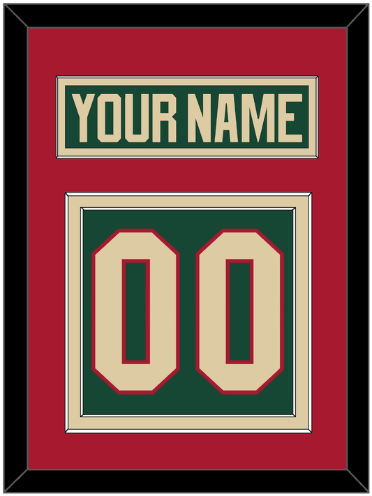 Minnesota Nameplate & Number (Back) - Home Green - Signature Tier 3