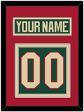 Minnesota Nameplate & Number (Back) - Home Green - Double Mat 3