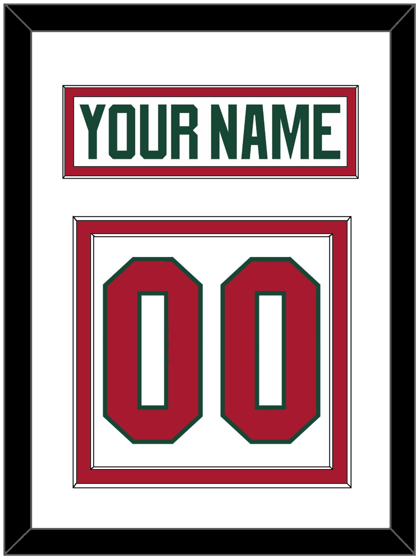 Minnesota Nameplate & Number (Back) - Road White - Signature Tier 1