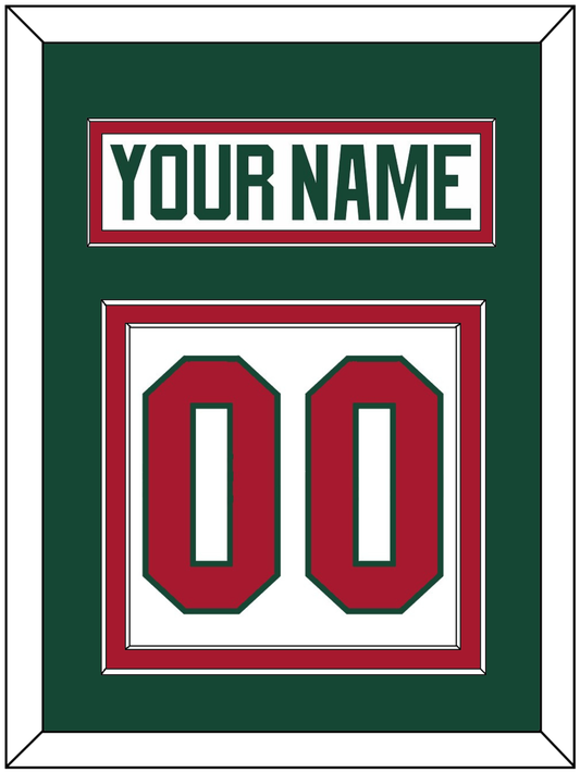 Minnesota Nameplate & Number (Back) - Road White - Signature Tier 2