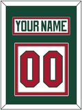 Minnesota Nameplate & Number (Back) - Road White - Double Mat 2