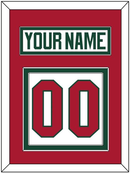 Minnesota Nameplate & Number (Back) - Road White - Signature Tier 3