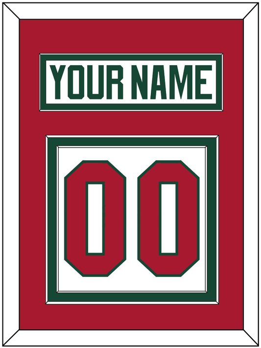 Minnesota Nameplate & Number (Back) - Road White - Signature Tier 3