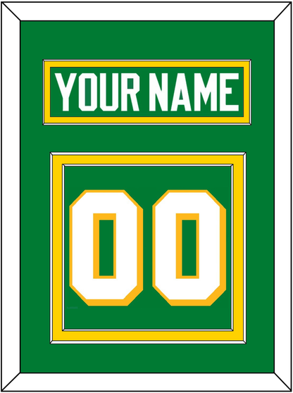 Minnesota Nameplate & Number (Back) - Alternate Green - Signature Tier 2