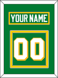 Minnesota Nameplate & Number (Back) - Alternate Green - Double Mat 2