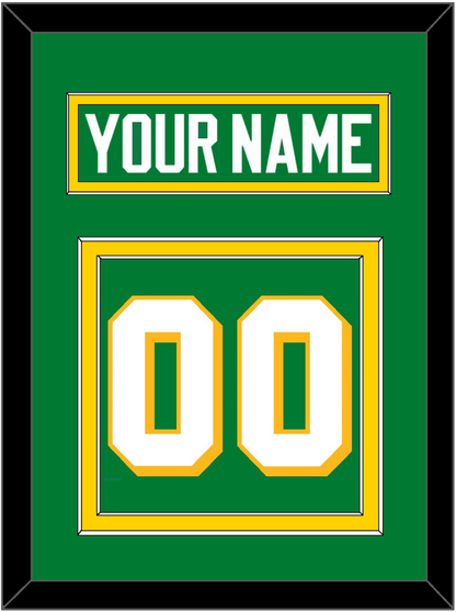 Minnesota Nameplate & Number (Back) - Alternate Green - Signature Tier 2