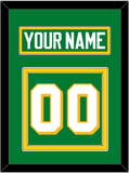 Minnesota Nameplate & Number (Back) - Alternate Green - Double Mat 2