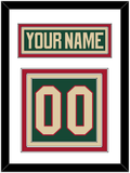 Minnesota Nameplate & Number (Back) - Home Green - Triple Mat 1