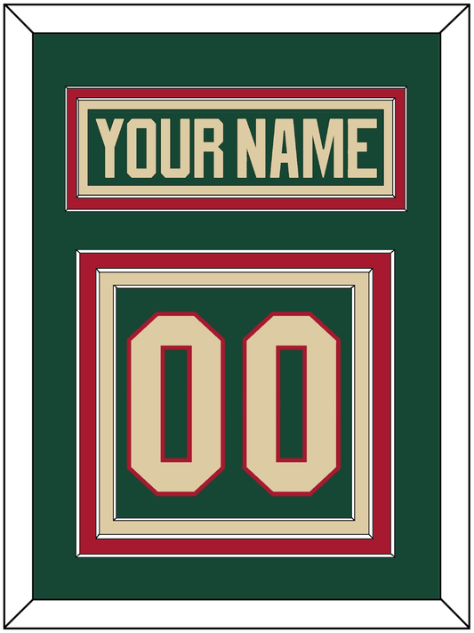 Minnesota Nameplate & Number (Back) - Home Green - Premier Tier 2