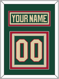 Minnesota Nameplate & Number (Back) - Home Green - Triple Mat 2