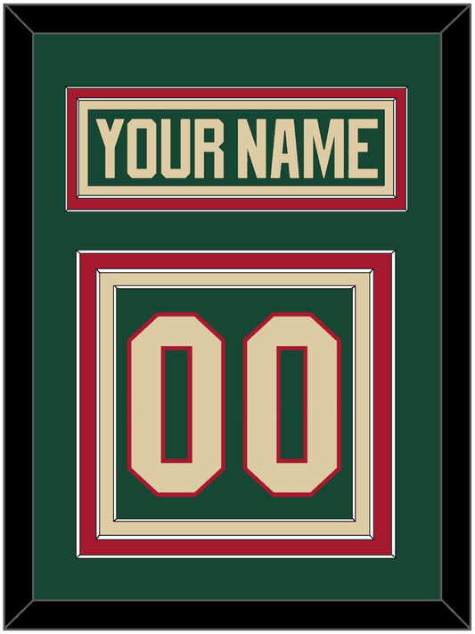 Minnesota Nameplate & Number (Back) - Home Green - Premier Tier 2