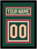 Minnesota Nameplate & Number (Back) - Home Green - Triple Mat 2