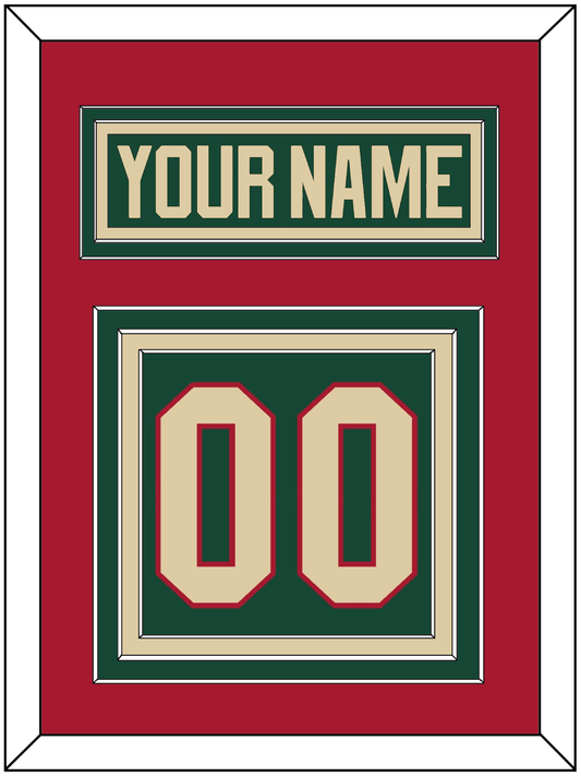 Minnesota Nameplate & Number (Back) - Home Green - Premier Tier 3