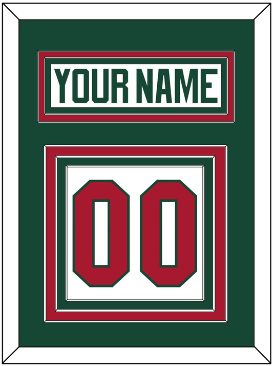Minnesota Nameplate & Number (Back) - Road White - Premier Tier 2