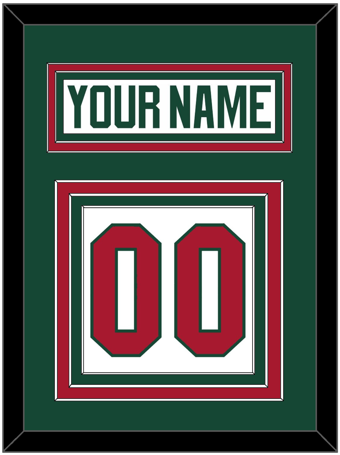Minnesota Nameplate & Number (Back) - Road White - Premier Tier 2