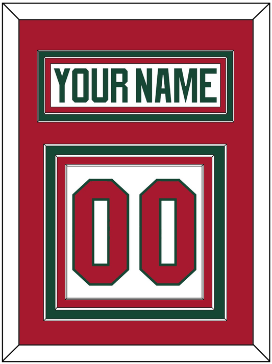 Minnesota Nameplate & Number (Back) - Road White - Premier Tier 3