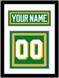 Minnesota Nameplate & Number (Back) - Alternate Green - Triple Mat 1