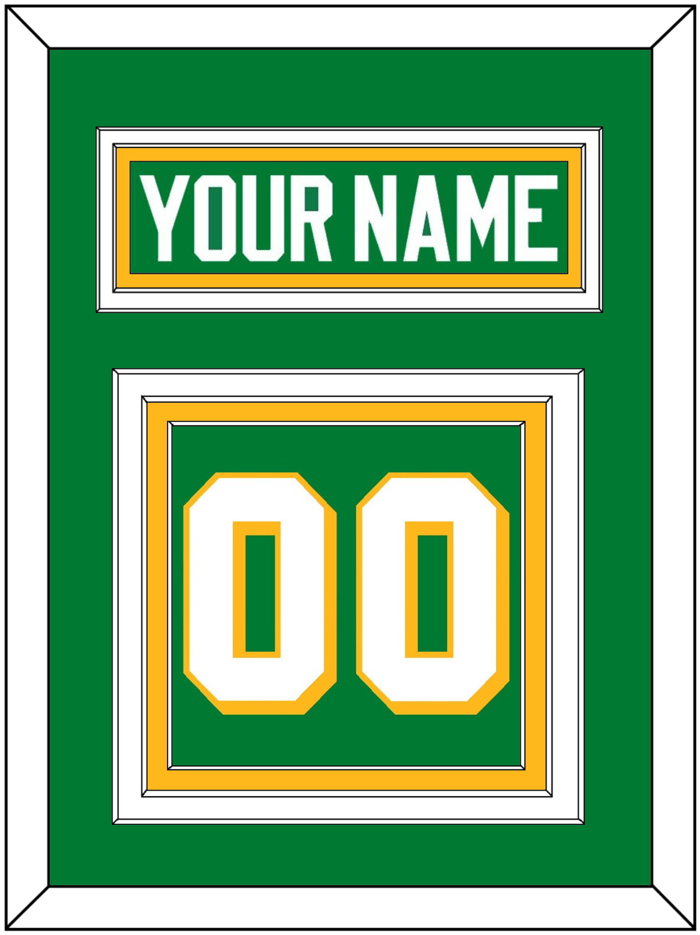 Minnesota Nameplate & Number (Back) - Alternate Green - Premier Tier 2