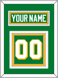 Minnesota Nameplate & Number (Back) - Alternate Green - Triple Mat 2