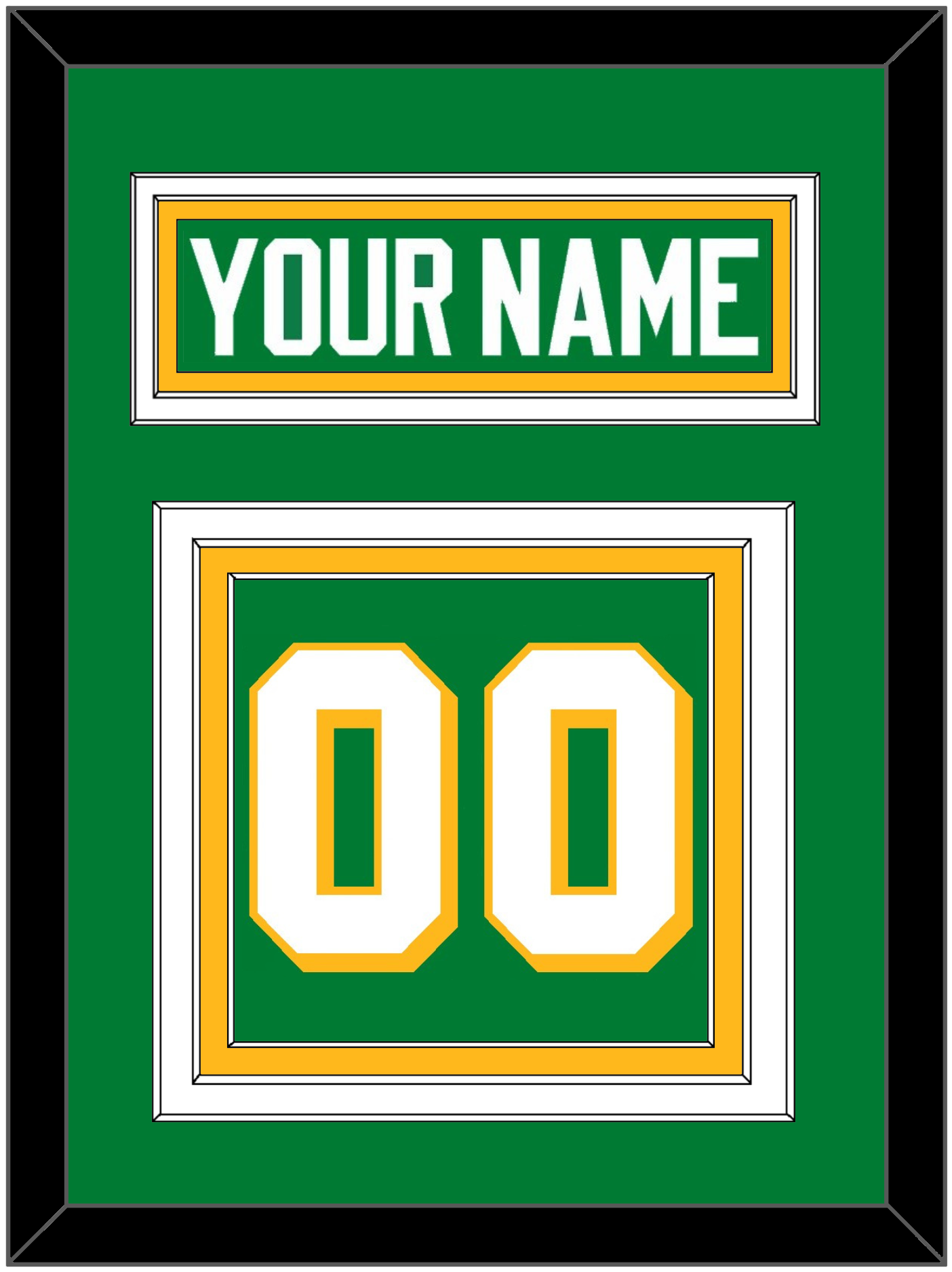 Minnesota Nameplate & Number (Back) - Alternate Green - Premier Tier 2