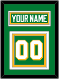 Minnesota Nameplate & Number (Back) - Alternate Green - Triple Mat 2