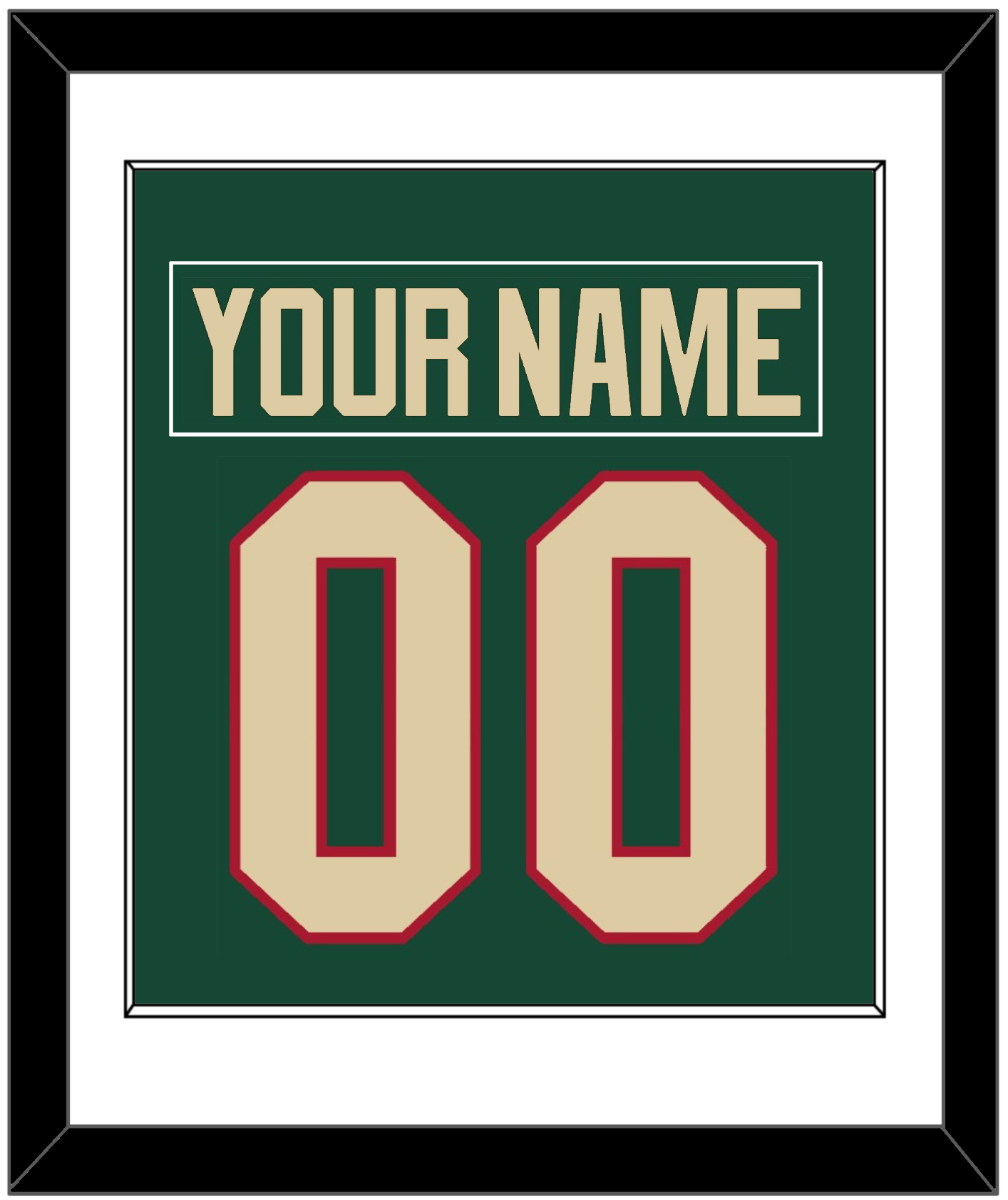 Minnesota Nameplate & Number (Back) Combined - Home Green - Essential Tier 1