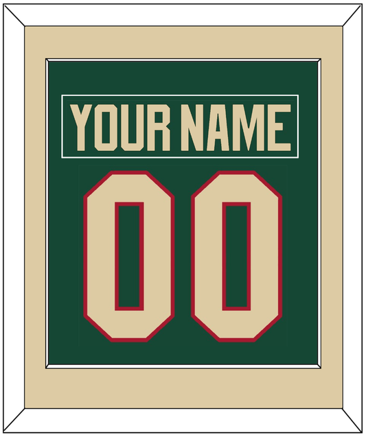 Minnesota Nameplate & Number (Back) Combined - Home Green - Essential Tier 3