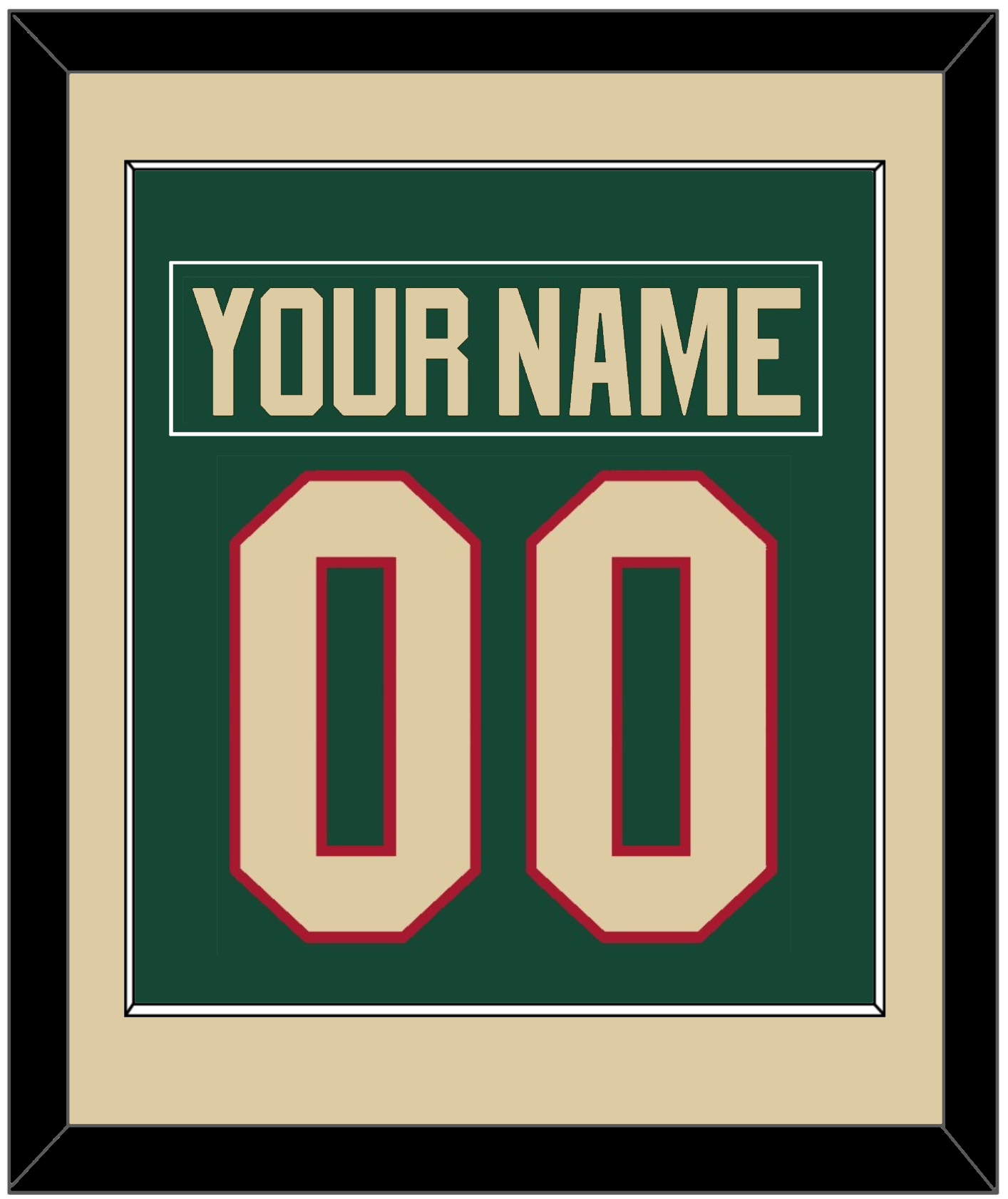 Minnesota Nameplate & Number (Back) Combined - Home Green - Essential Tier 3