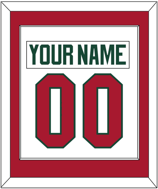 Minnesota Nameplate & Number (Back) Combined - Road White - Essential Tier 2