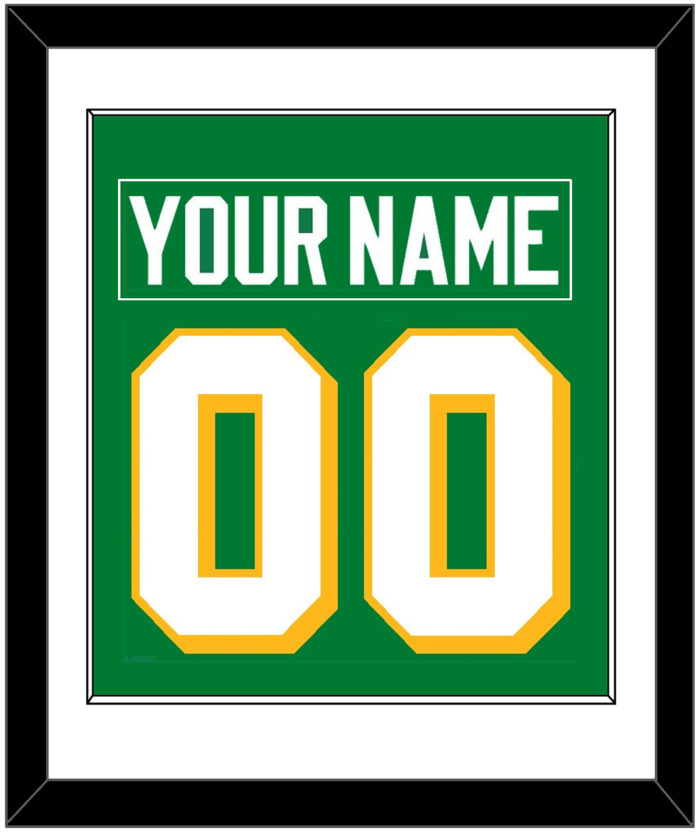 Minnesota Nameplate & Number (Back) Combined - Alternate Green - Essential Tier 1