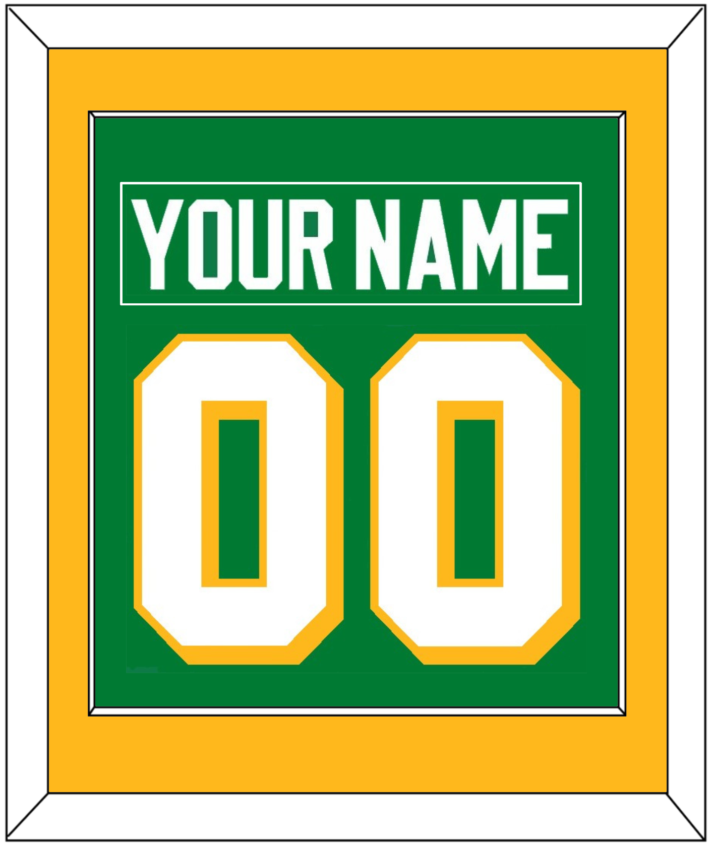 Minnesota Nameplate & Number (Back) Combined - Alternate Green - Essential Tier 2