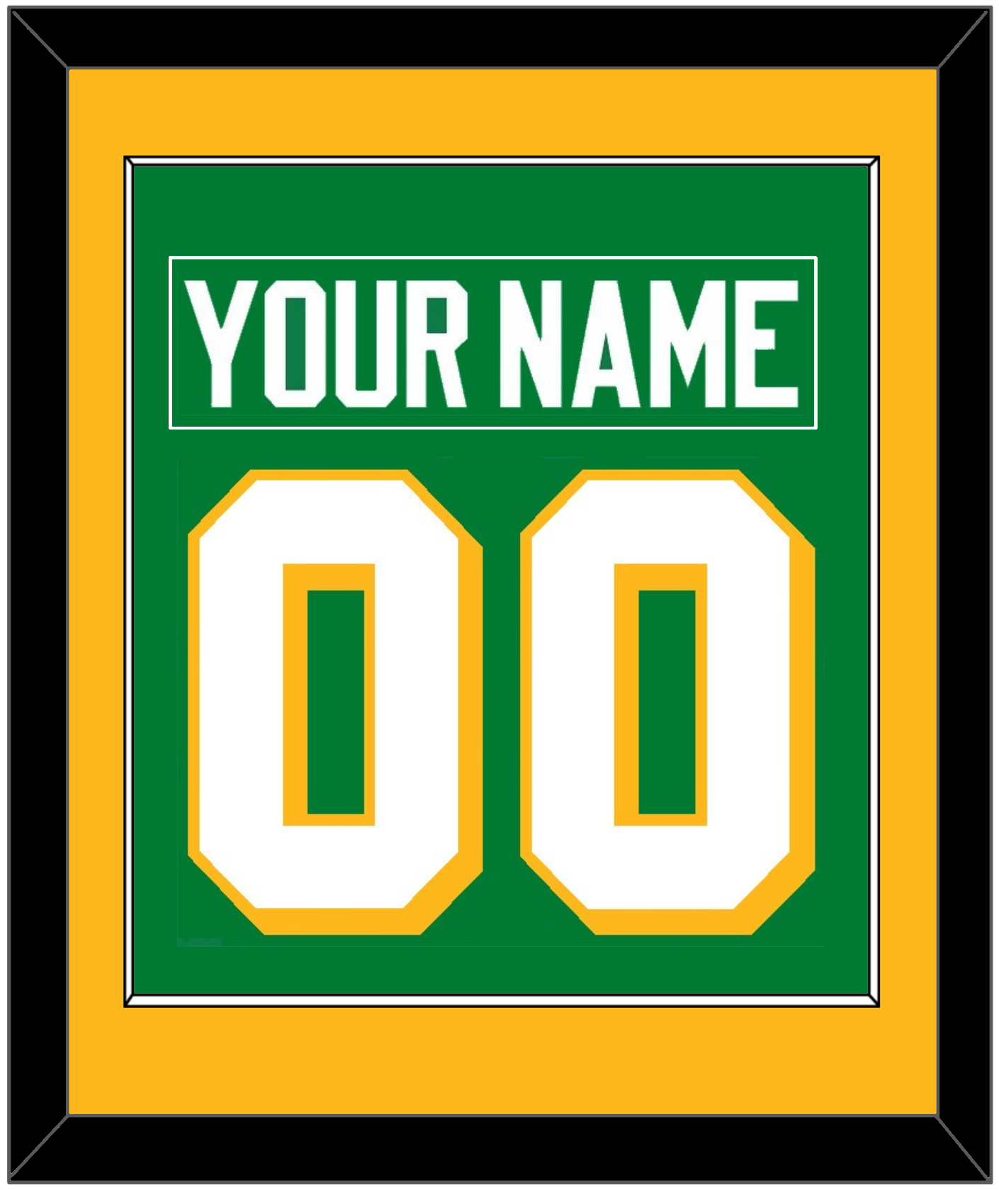 Minnesota Nameplate & Number (Back) Combined - Alternate Green - Essential Tier 2
