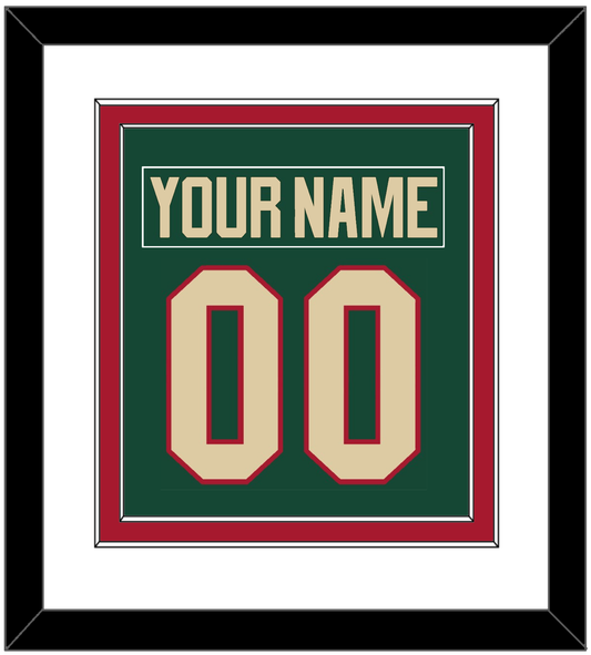 Minnesota Nameplate & Number (Back) Combined - Home Green - Signature Tier 1