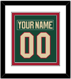 Minnesota Nameplate & Number (Back) Combined - Home Green - Double Mat 1