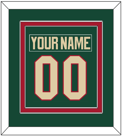 Minnesota Nameplate & Number (Back) Combined - Home Green - Signature Tier 2