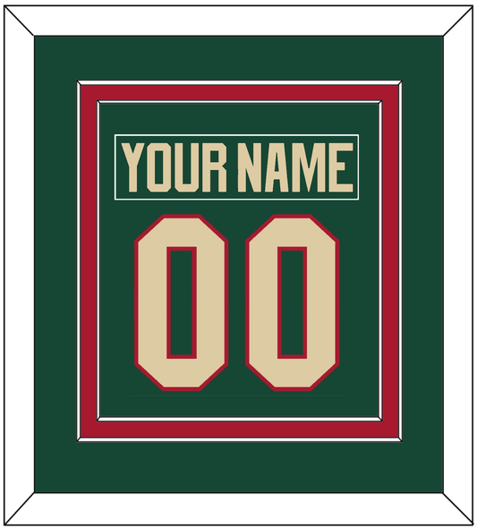 Minnesota Nameplate & Number (Back) Combined - Home Green - Signature Tier 2