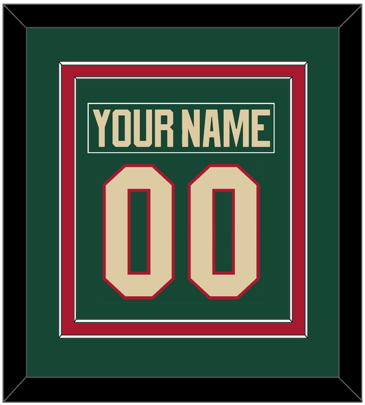 Minnesota Nameplate & Number (Back) Combined - Home Green - Signature Tier 2
