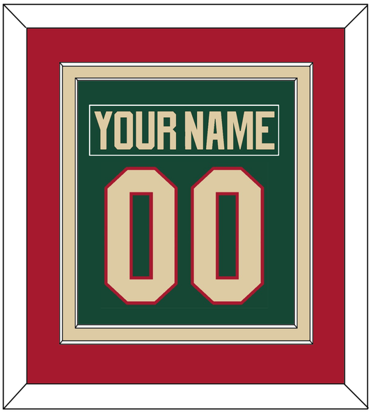 Minnesota Nameplate & Number (Back) Combined - Home Green - Signature Tier 3