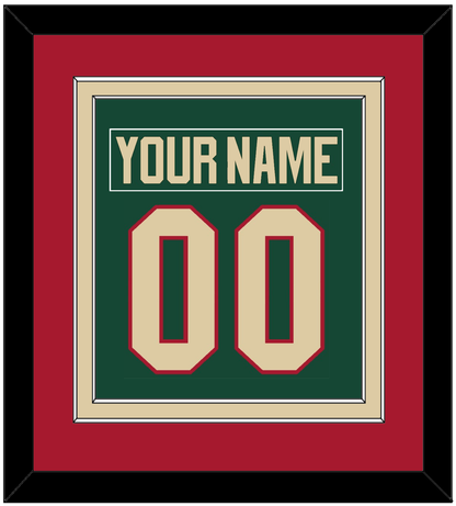 Minnesota Nameplate & Number (Back) Combined - Home Green - Signature Tier 3
