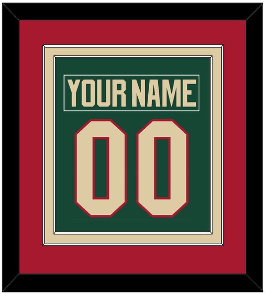 Minnesota Nameplate & Number (Back) Combined - Home Green - Signature Tier 3